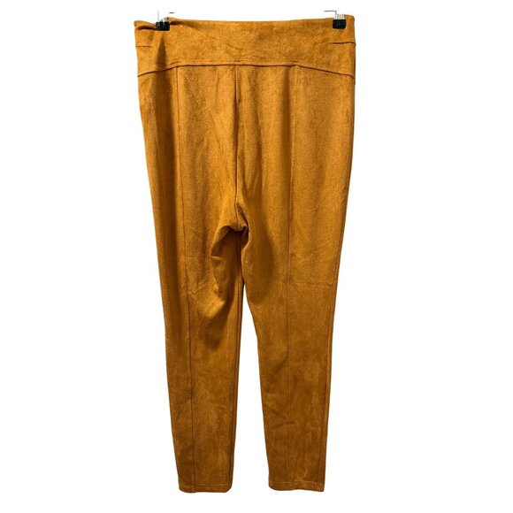 Bleu Womens Mustard Yellow Faux Suede High-Waisted Pants Size S. NWT - Picture 7 of 12